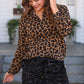 Nina Button Up Tunic- Leopard