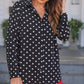 Nina Button Up Tunic- After Dark Polka Dot