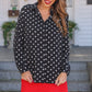 Nina Button Up Tunic- After Dark Polka Dot