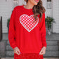 Gingham Heart Luxe Pullover