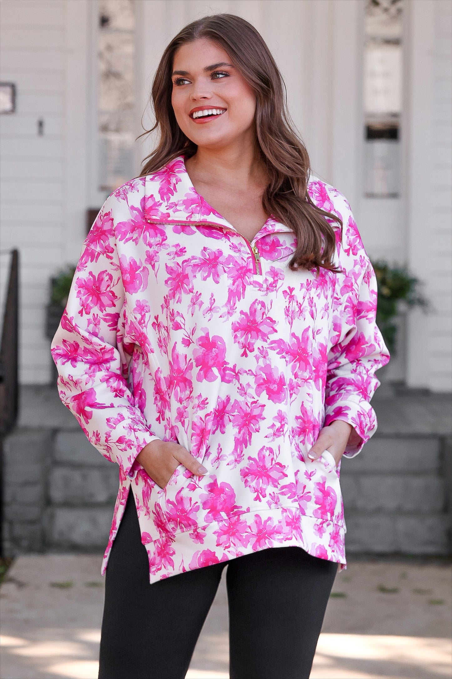 Everyday Pullover- Pink Regal Blossom