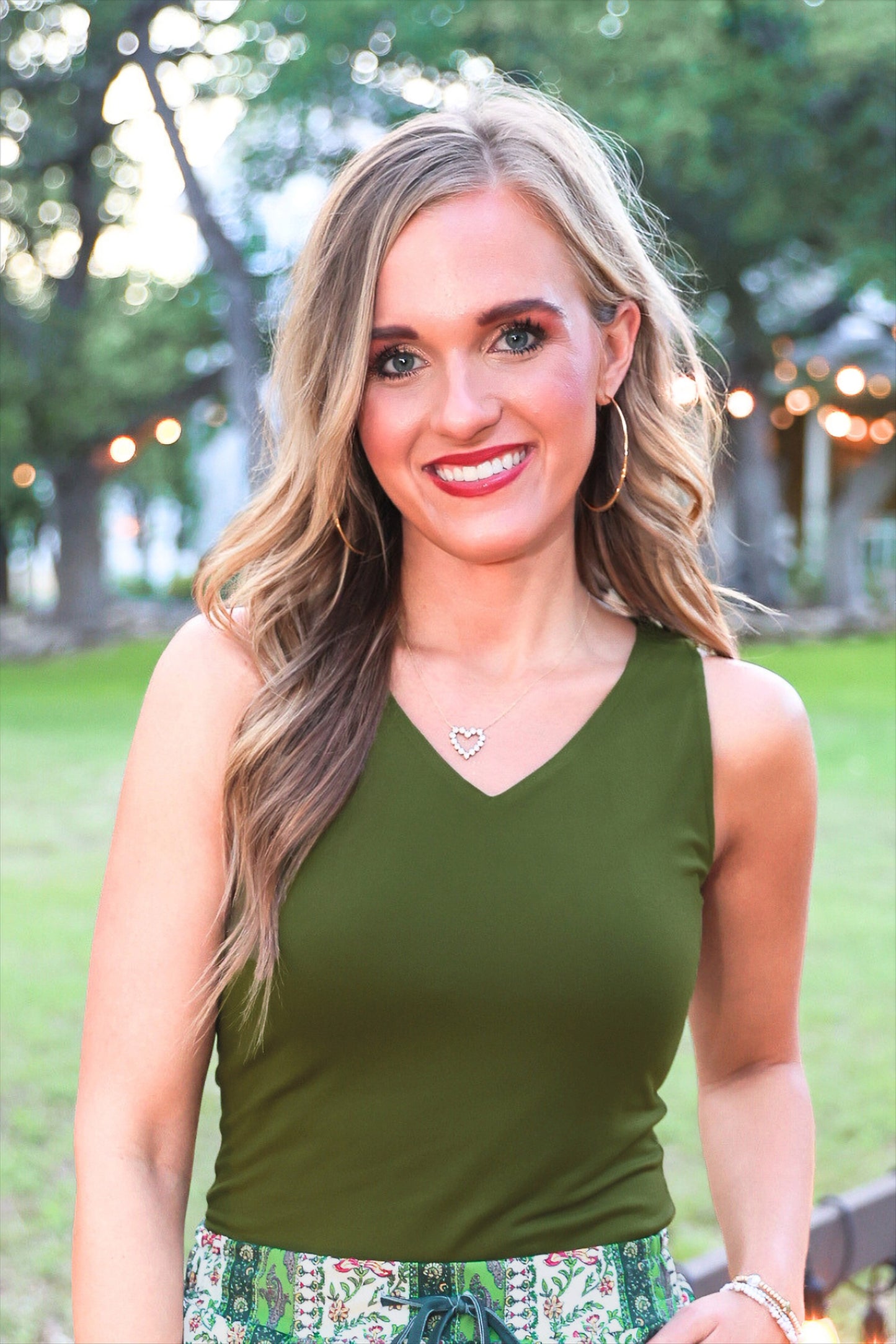 PREORDER- Haven V-Neck Bodysuit- Olive