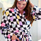Checkered Conversation Hearts Spa Headband