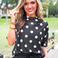Emma Mesh Tee- After Dark Polka Dot