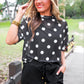 Emma Mesh Tee- After Dark Polka Dot