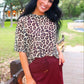 Emma Mesh Tee- Safari Chic