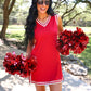 PREORDER- Sideline Tunic Biker Set- Red