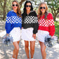 PREORDER- End Zone Checkered Pullover- Black