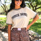 PREORDER- Bow Trim Boxer Shorts- Safari Chic