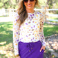 PREORDER- Alyssa Mesh Top- Purple Tailgate
