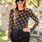 PREORDER- Alyssa Mesh Top- Football Bows