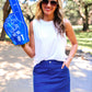 Sadie Cargo Skirt- Royal Blue