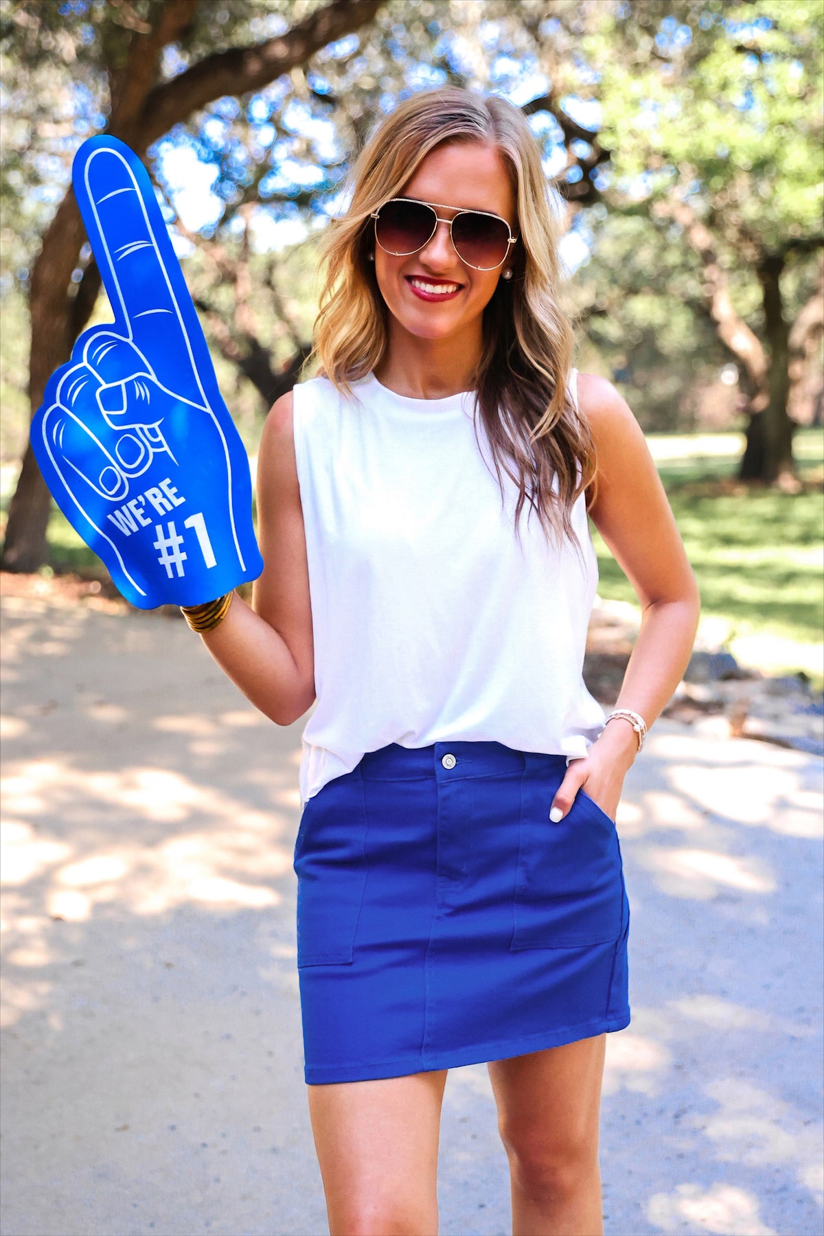 Sadie Cargo Skirt- Royal Blue