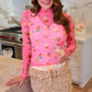 PREORDER- Keigan Mesh Top- Holiday Drinks