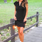 Make It Count Cap Sleeve Set- Black