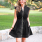 PREORDER- Refined Denim Zipper Dress- Black