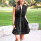 PREORDER- Refined Denim Zipper Dress- Black