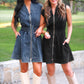 PREORDER- Refined Denim Zipper Dress- Light Wash