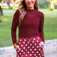 PREORDER- Kate Mesh Top- Burgundy