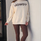 Howdy Mock Neck Pullover