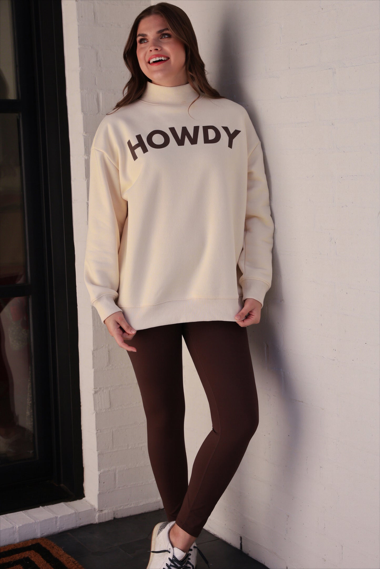 Howdy Mock Neck Pullover