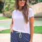 Navy Polka Dot Everyday Shorts