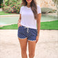 Navy Polka Dot Everyday Shorts