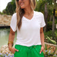 Solid Green Everyday Shorts