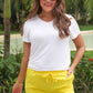 Solid Sunflower Yellow Everyday Shorts