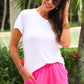 Solid Neon Pink Everyday Shorts