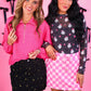 PREORDER- Levi Ribbed Quarter Zip Pullover- Neon Pink