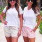 Chloe Camo Everyday Shorts- White