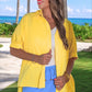 Sutton Button Up Top- Yellow