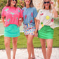 Tropical Fruit Sequin Patch Top