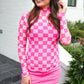 Keigan Mesh Top- Bubblegum Checkered