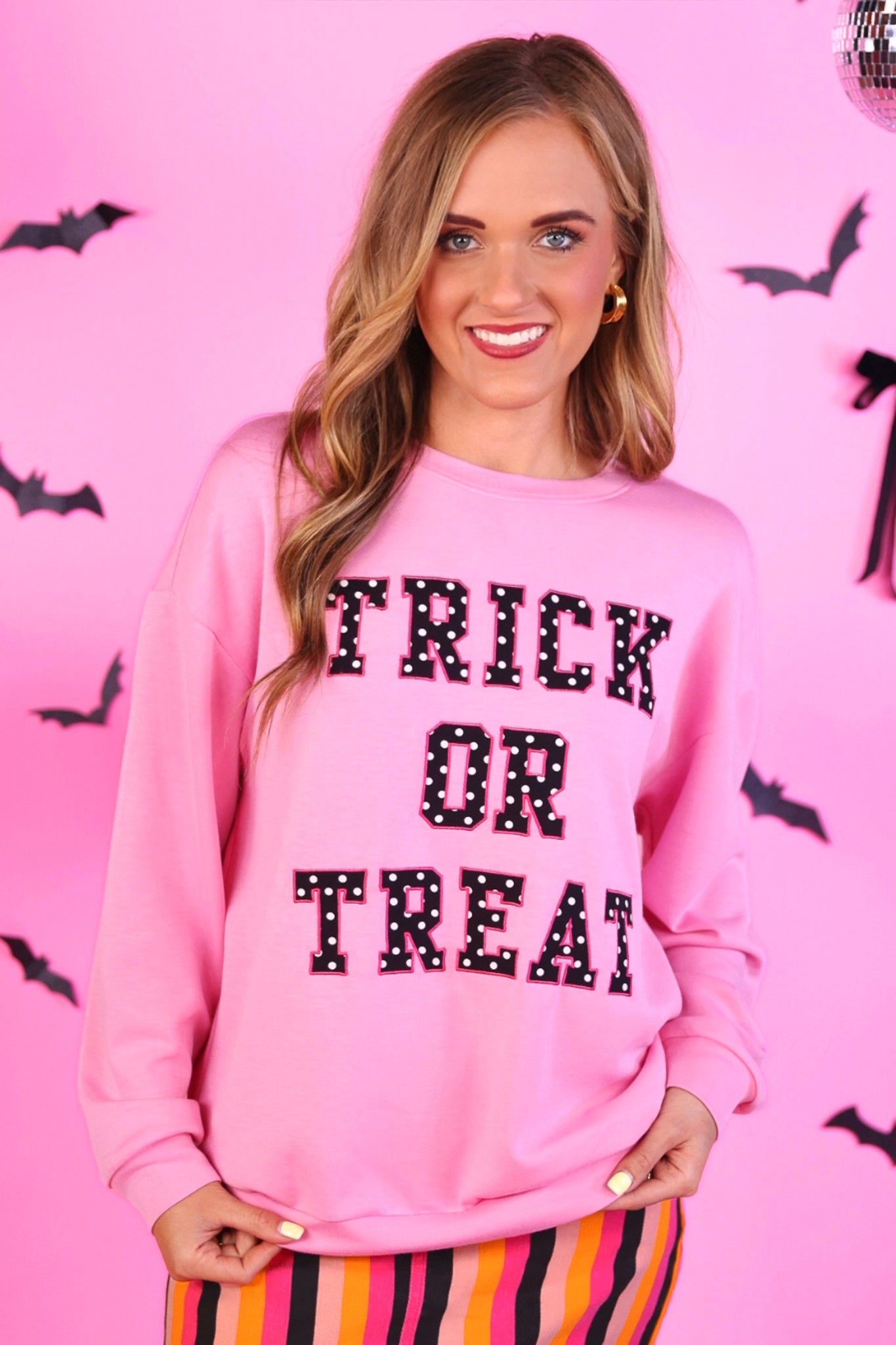 PREORDER- Trick or Treat Polka Dot Patch Pullover