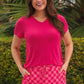 Jess Lea Basic Tee- Hot Pink