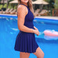 Chasing Sunshine Skirted Swimsuit- Navy