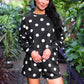 PREORDER- Luna Luxe Pullover Set- After Dark Polka Dot