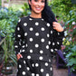 PREORDER- Luna Luxe Pullover Set- After Dark Polka Dot