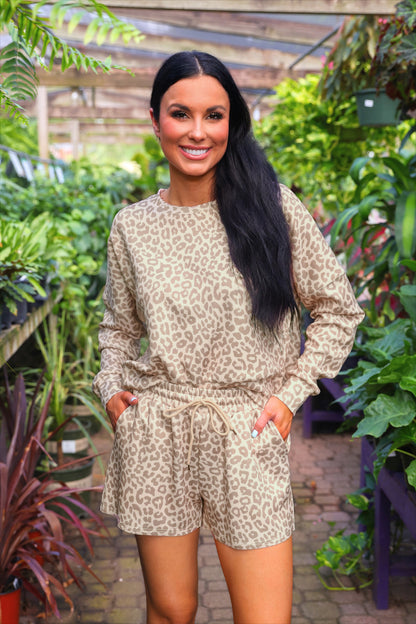 PREORDER- Luna Luxe Pullover Set- Bella Leopard