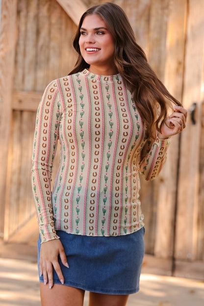 Kate Mesh Top- Western Charm