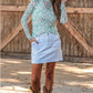 Kate Mesh Top- Western Paisley