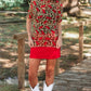 Kora Short Sleeve Mesh Top- Cherries Gone Wild