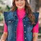 Kora Short Sleeve Mesh Top- Magenta