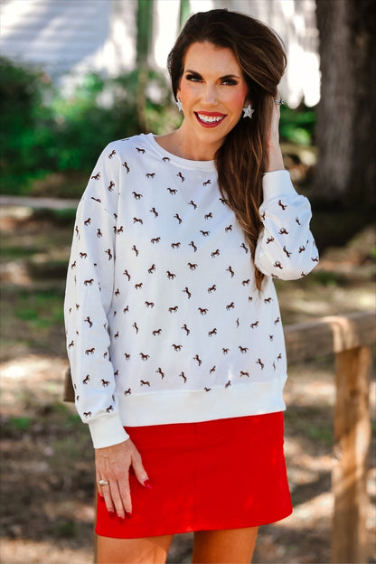 Giddy Up Terry Pullover