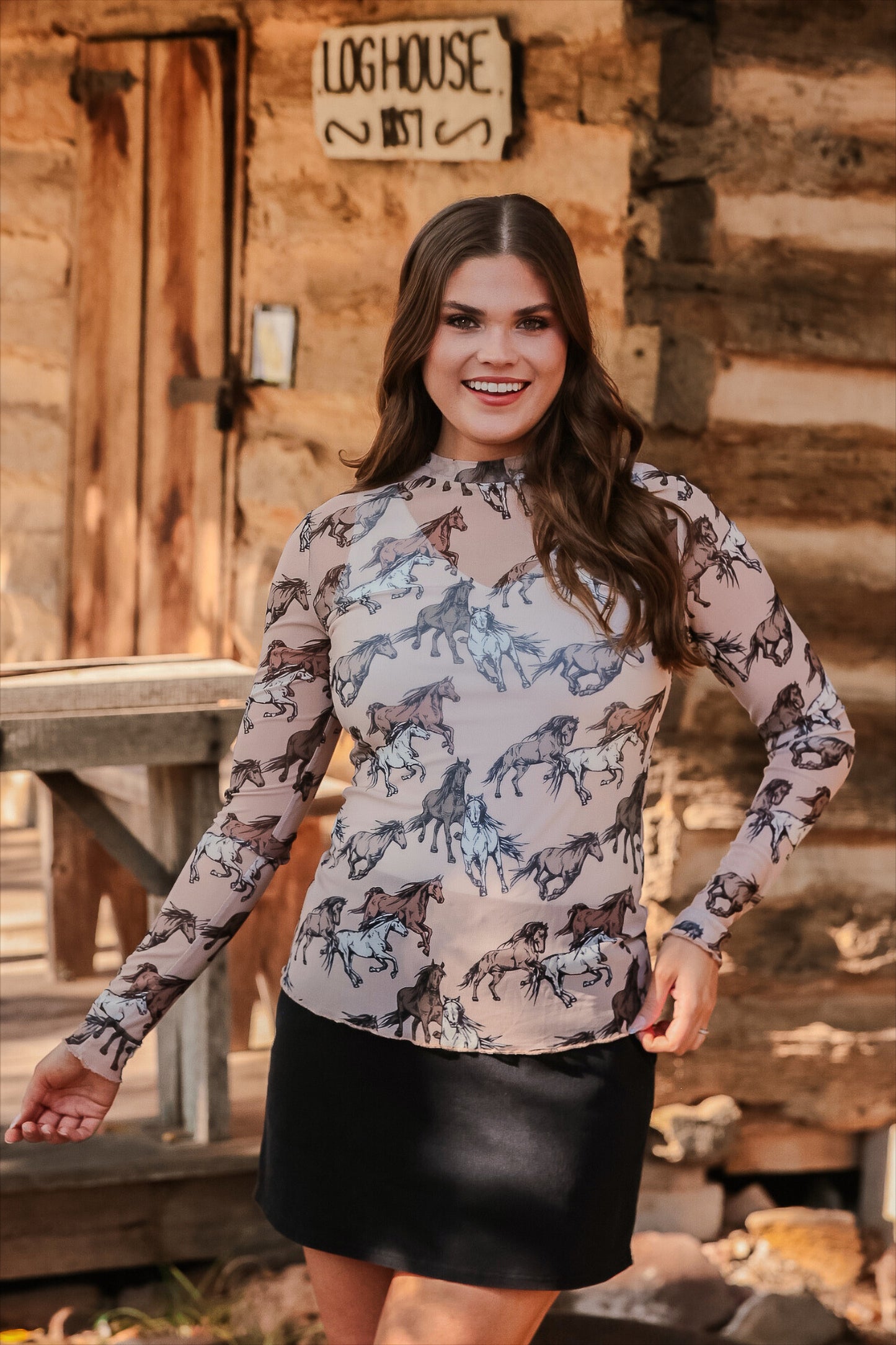 Kate Mesh Top- Wild Horses