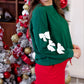 Tied With Cheer Bow Sleeves Pullover