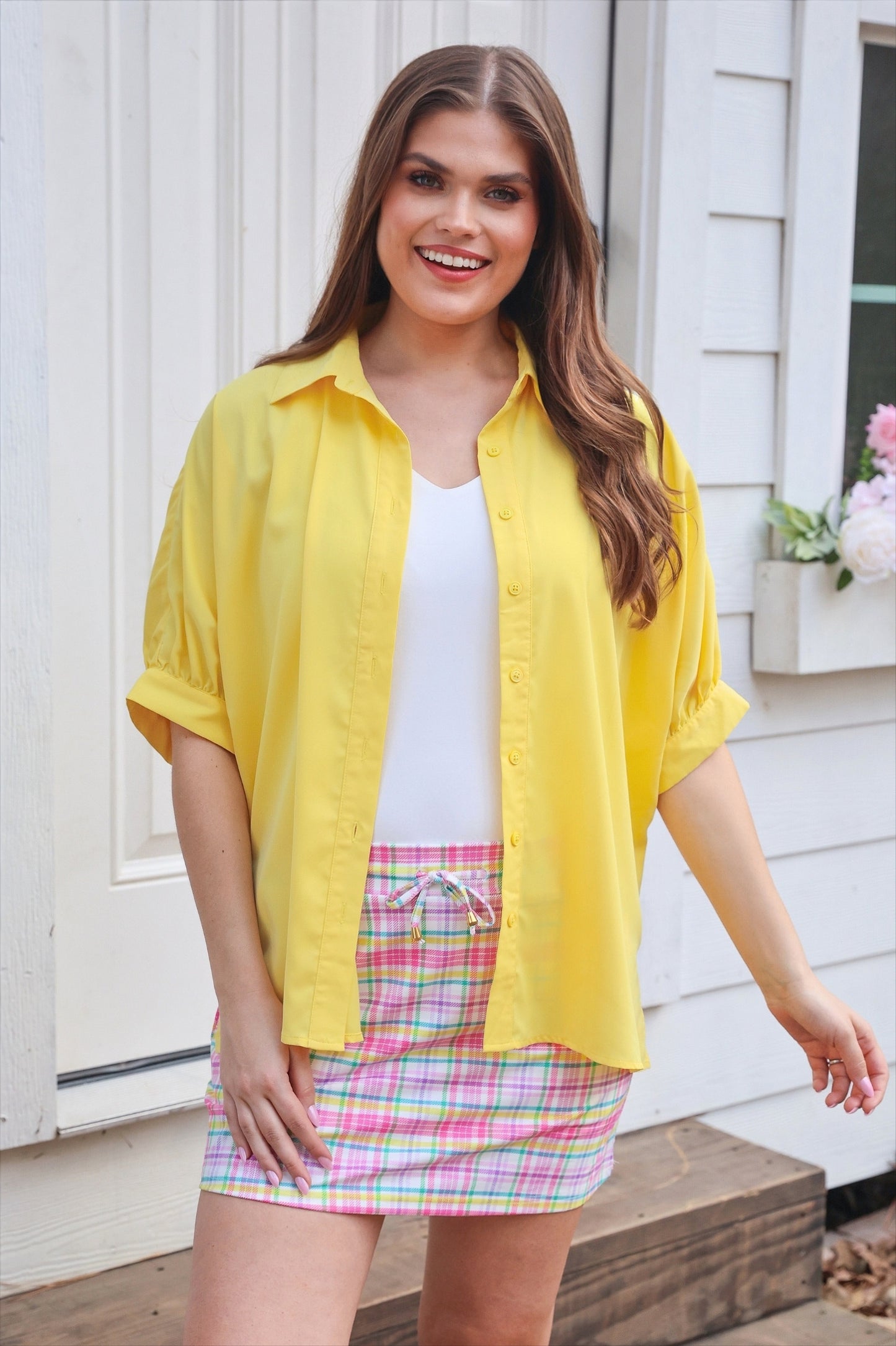 Spring Social Plaid Skort