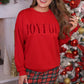 Joyful Velvet Patch Luxe Pullover